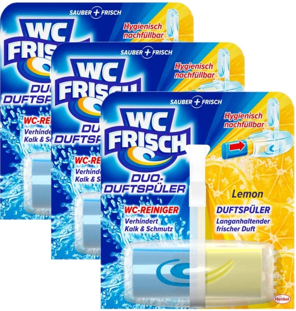 Null WC Frisch Duo-Duftspüler Lemon 4er Pack WC-Duftstein 4x1 Stück WC Reiniger 4 Null WC Frisch Duo-Duftspüler Lemon 4er Pack WC-Duftstein 4x1 Stück WC Reiniger – Bild 4
