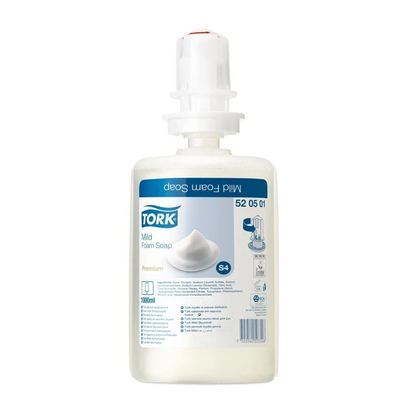 TORK Premium Extra Milde Schaumseife 520701 Unparfümiert 1 L Flasche 5 TORK Premium Extra Milde Schaumseife 520701 Unparfümiert 1 L Flasche – Bild 5