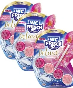 Null WC FRISCH DeLuxe 3er Pack Delicate Magnolia WC-Reiniger 1x3 Stück WC-Duftspüler