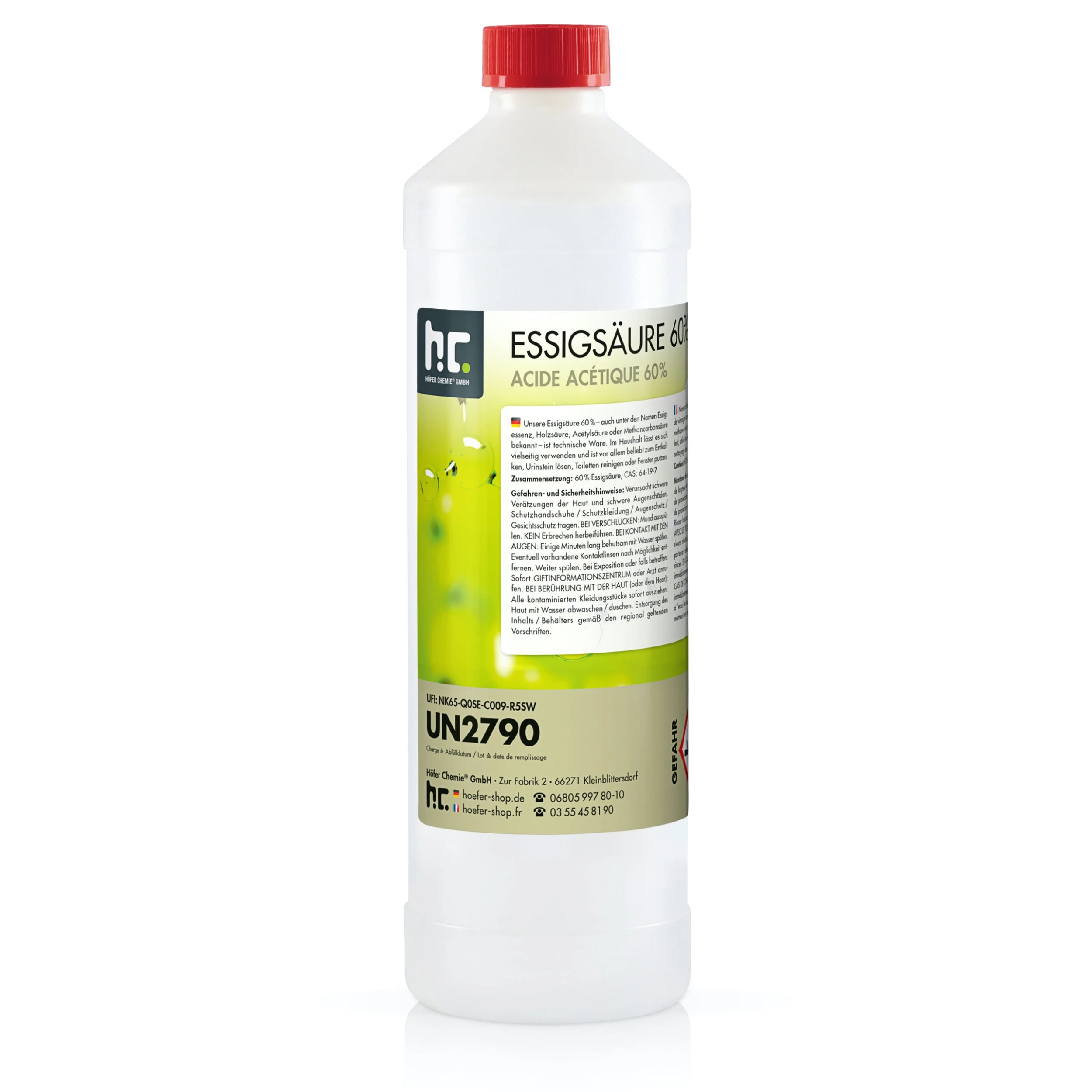 Null 15 X 1 Liter Essigsäure 60% In Flaschen 2 Null 15 X 1 Liter Essigsäure 60% In Flaschen – Bild 2