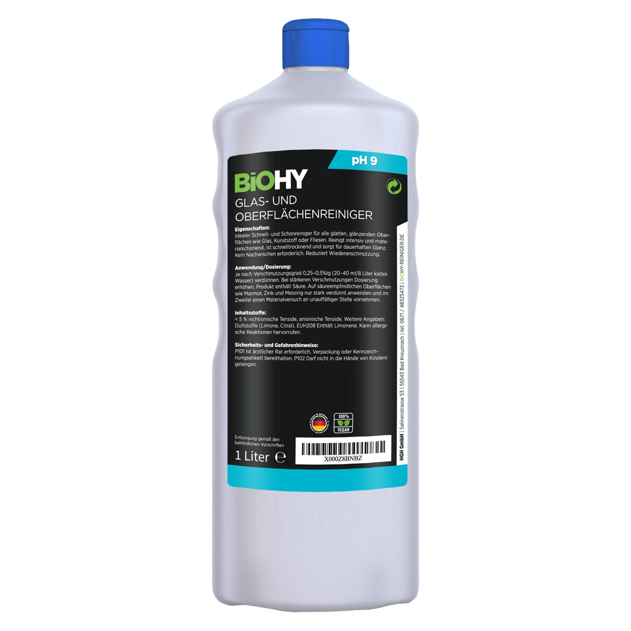 Null BiOHY Glas- Und Oberflächenreiniger (12x1l Flasche) | Konzentrat | Universalreiniger | Intensiv & Nachhaltig Reinigender Automatenreiniger 6 Null BiOHY Glas- Und Oberflächenreiniger (12x1l Flasche) | Konzentrat | Universalreiniger | Intensiv & Nachhaltig Reinigender Automatenreiniger – Bild 6