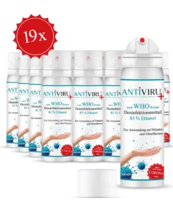 Null ANTiVIRU+ | Desinfektionsmittel 12x 100ml Aerosoldose | Handdesinfektion & Flächendesinfektion | Viruzid | Anwendungsfertig 11 Null ANTiVIRU+ | Desinfektionsmittel 12x 100ml Aerosoldose | Handdesinfektion & Flächendesinfektion | Viruzid | Anwendungsfertig -WC Frisch-Shop 0f9033a8 7d5a 499c ae26 e970e52a2913 1