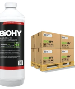 BiOHY Glaskeramik Kochfeldreiniger (480x1l Flasche) | Optimal Zur Reinigung Und Pflege Von Kochfeld Und Induktion | Geeignet Für ALLE GERÄTE