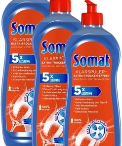 Somat Klarspüler Extra Trocken Effekt Geschirrspüler Geschirr 3x750ml Spülen
