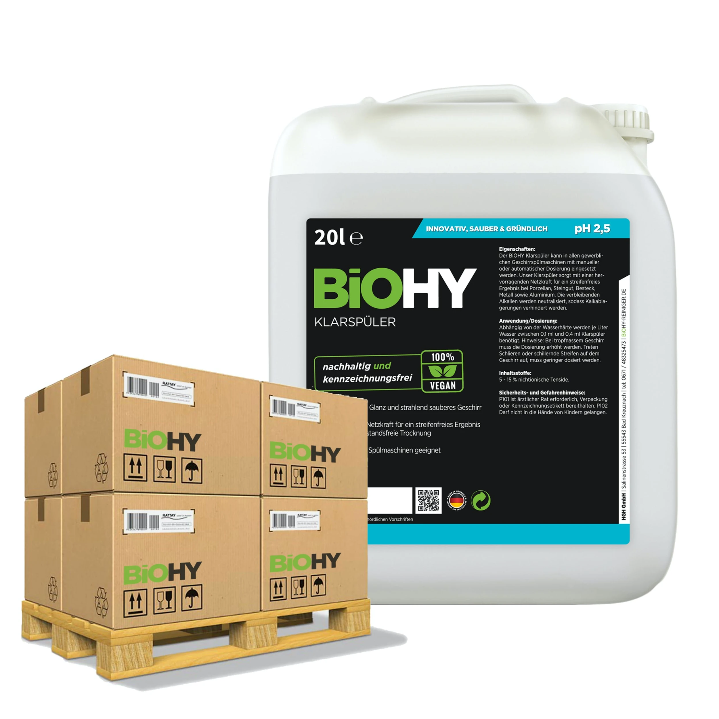Null BiOHY Klarspüler (24x20l Kanister) | Ökologisches Hochkonzentrat | Geeignet Für Alle Spülmaschinen, Für Unschlagbaren Glanz Auf Gläsern & Geschirr 1 Null BiOHY Klarspüler (24x20l Kanister) | Ökologisches Hochkonzentrat | Geeignet Für Alle Spülmaschinen, Für Unschlagbaren Glanz Auf Gläsern & Geschirr