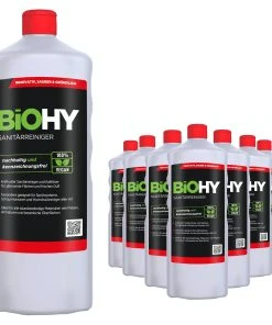BiOHY Sanitärreiniger (2x1l Flasche) | Kalkzersetzendes Konzentrat Für Den Sanitärbereich | Badreiniger Mit Angenehme & Frischen Duft | EXTRA STARK -WC Frisch-Shop 309cf4a0 e00c 4df0 ac06 2a814464f1fd 5