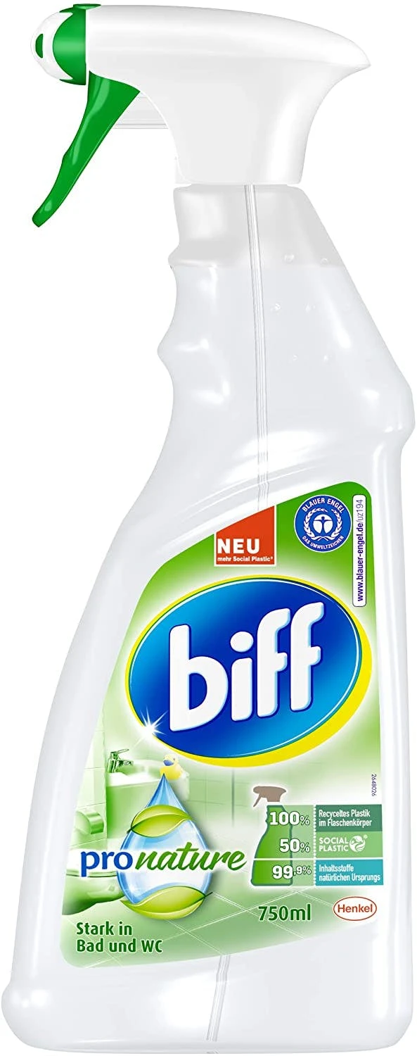 Null Biff Pro Nature Badreiniger Bad Reiniger Badezimmer Sprühflasche 2x750 Ml 6 Null Biff Pro Nature Badreiniger Bad Reiniger Badezimmer Sprühflasche 2x750 Ml – Bild 6