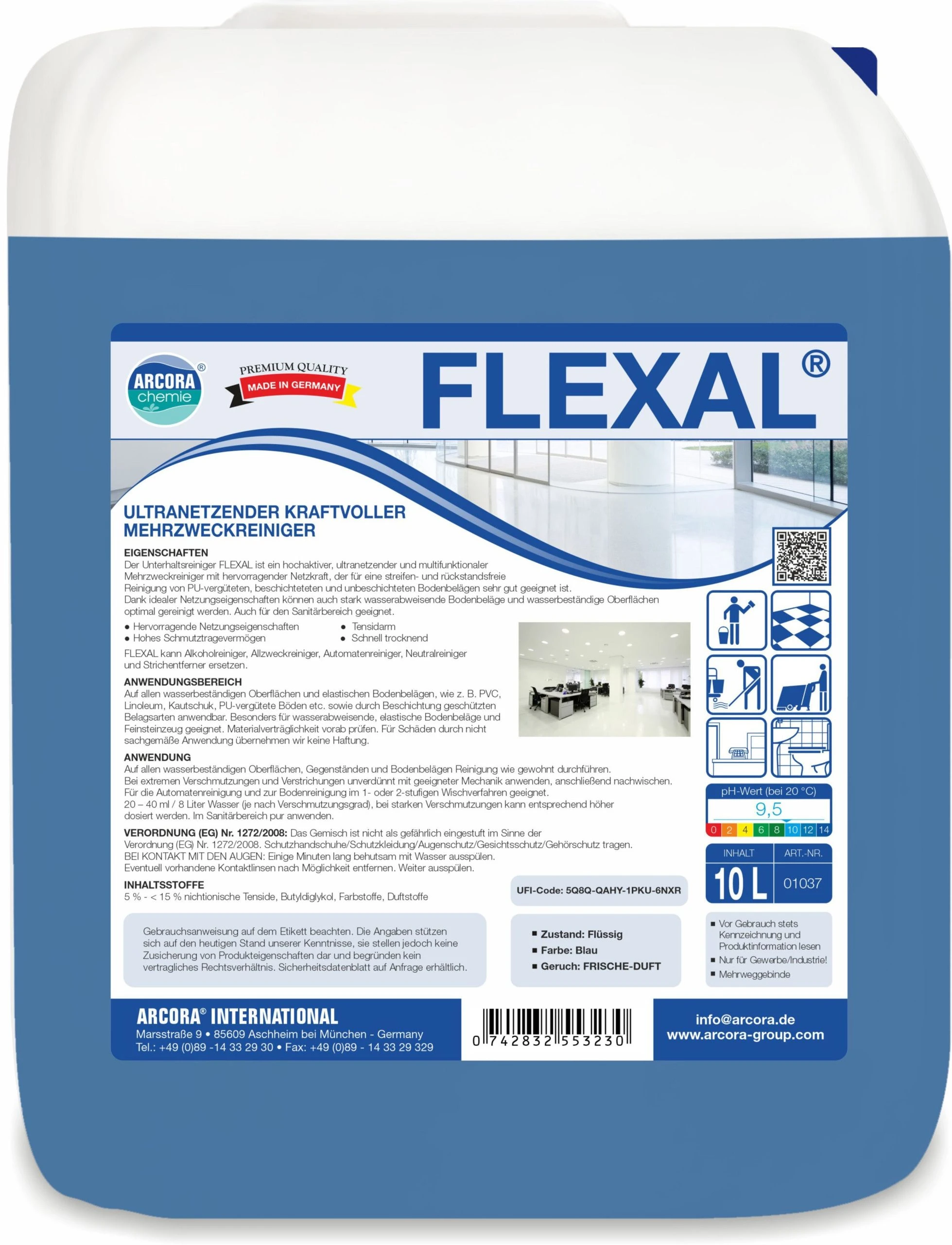 ARCORA Kraftvoller Mehrzweckreiniger FLEXAL, 10L 1 ARCORA Kraftvoller Mehrzweckreiniger FLEXAL, 10L