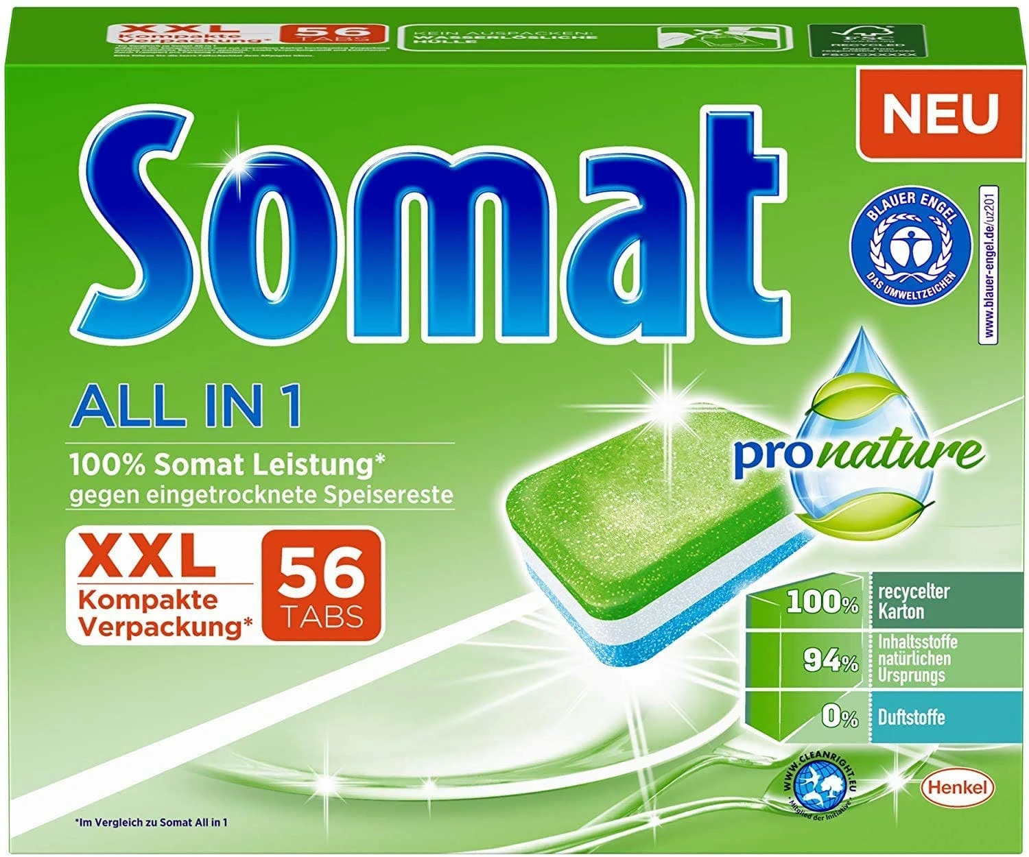 Somat All In 1 Pro Nature Spülmaschinen Tabs 56 Tabs Spülmittel Spülen Reinigung 1 Somat All In 1 Pro Nature Spülmaschinen Tabs 56 Tabs Spülmittel Spülen Reinigung