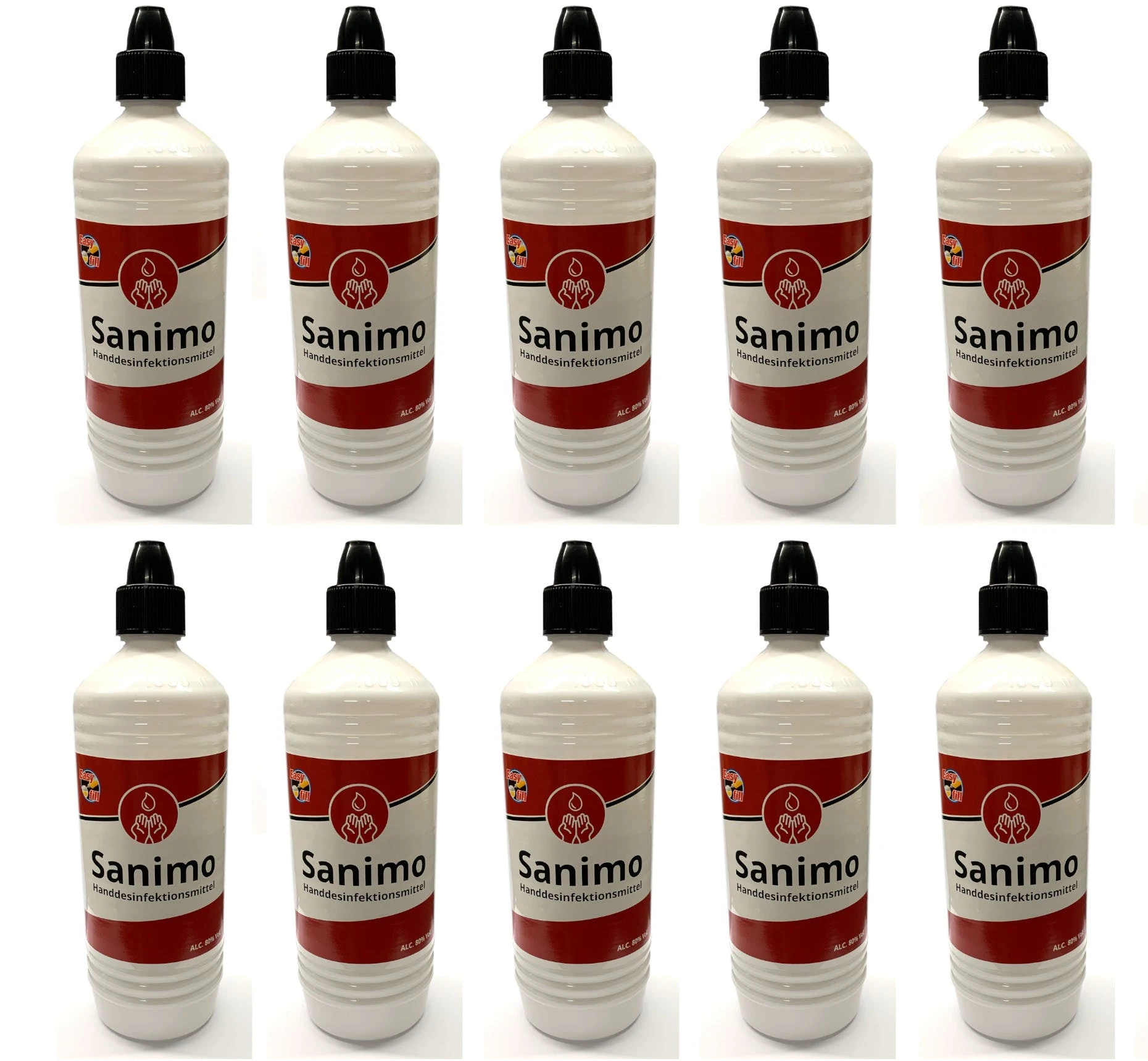 Null 12x 1000ml Sanimo Handdesinfektionsmittel - Anwendungsfertig - Nach Rezept Der WHO Desinfektionsmittel Hände Nachfüllflasche 2 Null 12x 1000ml Sanimo Handdesinfektionsmittel - Anwendungsfertig - Nach Rezept Der WHO Desinfektionsmittel Hände Nachfüllflasche – Bild 2