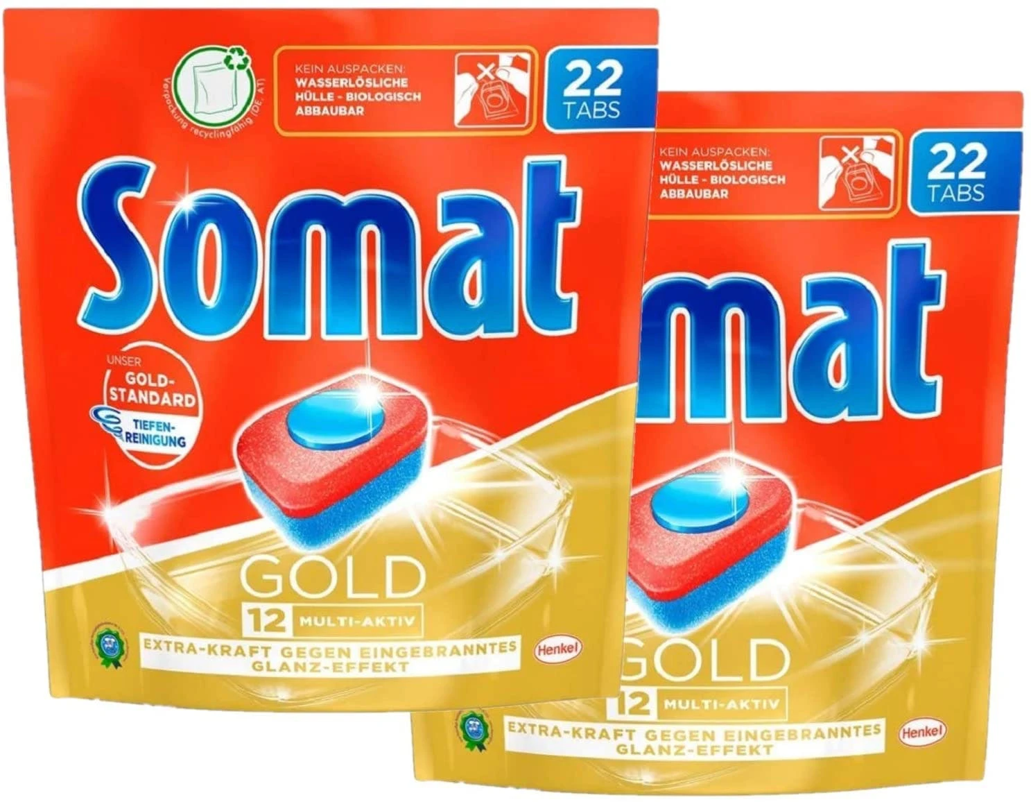 Somat 12 Gold Multiaktiv Spülmaschinentabs 4x22 Tabs Geschirrspültabs Reinigung 3 Somat 12 Gold Multiaktiv Spülmaschinentabs 4x22 Tabs Geschirrspültabs Reinigung – Bild 3