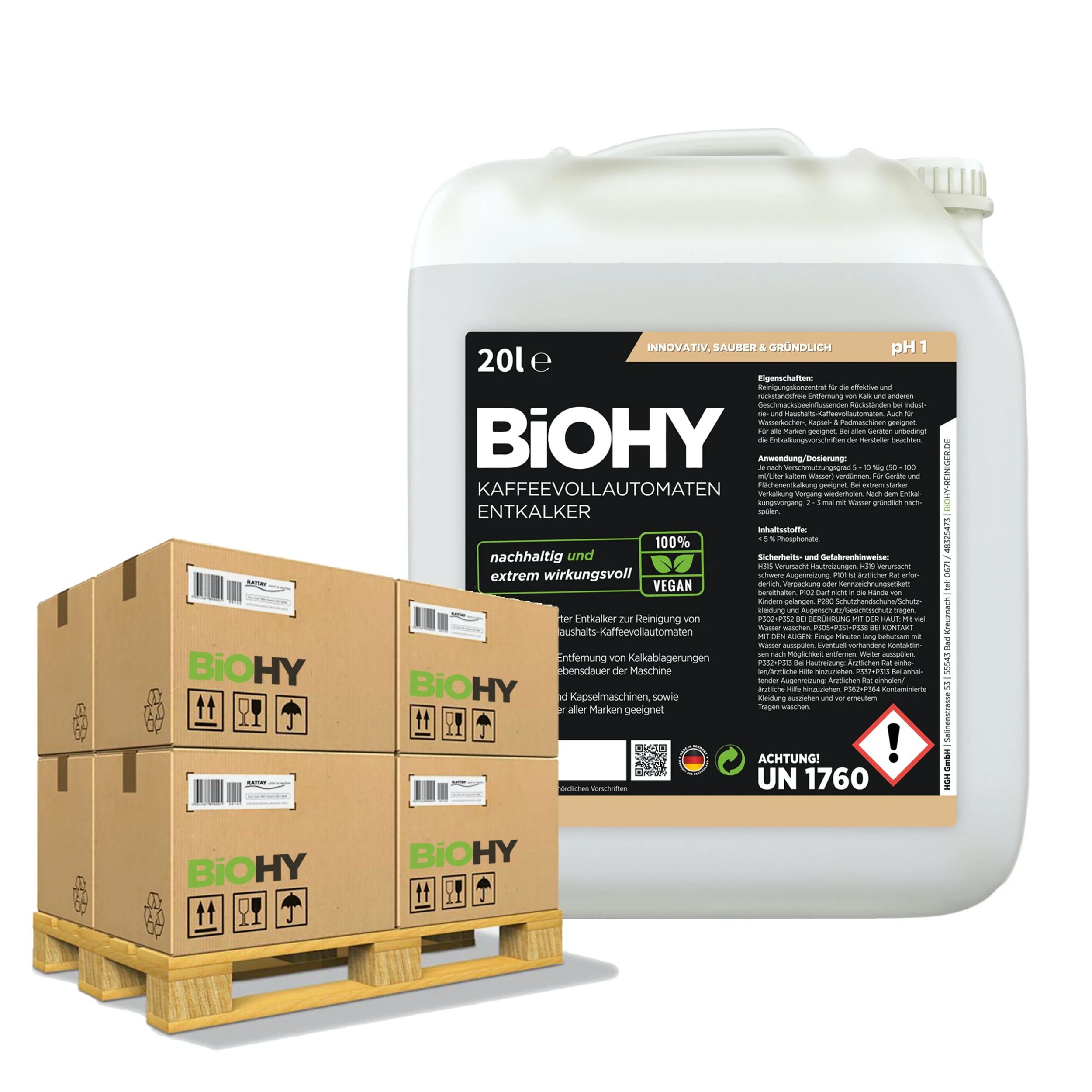 Null BiOHY Kaffeevollautomaten Entkalker (24x20l Kanister) | Ideal Zur Entkalkung Von Allen Kaffeemaschinen | Ca. 20 Entkalkungsvorgänge/Flasche 1 Null BiOHY Kaffeevollautomaten Entkalker (24x20l Kanister) | Ideal Zur Entkalkung Von Allen Kaffeemaschinen | Ca. 20 Entkalkungsvorgänge/Flasche