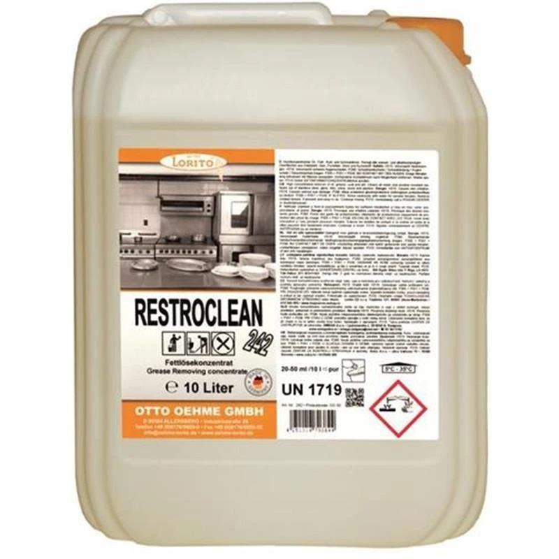 Lorito Fettlöser Grillreiniger Restroclean 242 10 Liter 1 Lorito Fettlöser Grillreiniger Restroclean 242 10 Liter