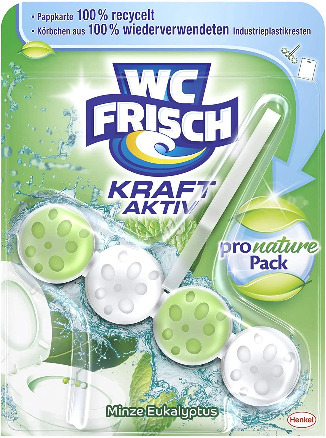 Null WC FRISCH Kraft Aktiv Pronature Minze Eukalyptus WC-Reiniger Duftspüler 4er Pack 6 Null WC FRISCH Kraft Aktiv Pronature Minze Eukalyptus WC-Reiniger Duftspüler 4er Pack – Bild 6