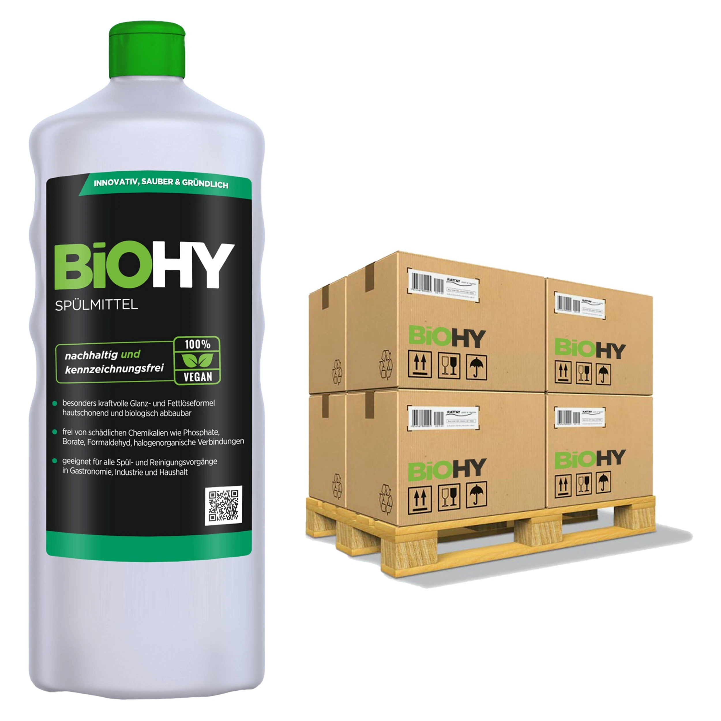 Null BiOHY Spülmittel (9x1l Flasche) | Frei Von Schädlichen Chemikalien & Biologisch Abbaubar | Glanz- & Fettlöseformel 3 Null BiOHY Spülmittel (9x1l Flasche) | Frei Von Schädlichen Chemikalien & Biologisch Abbaubar | Glanz- & Fettlöseformel – Bild 3