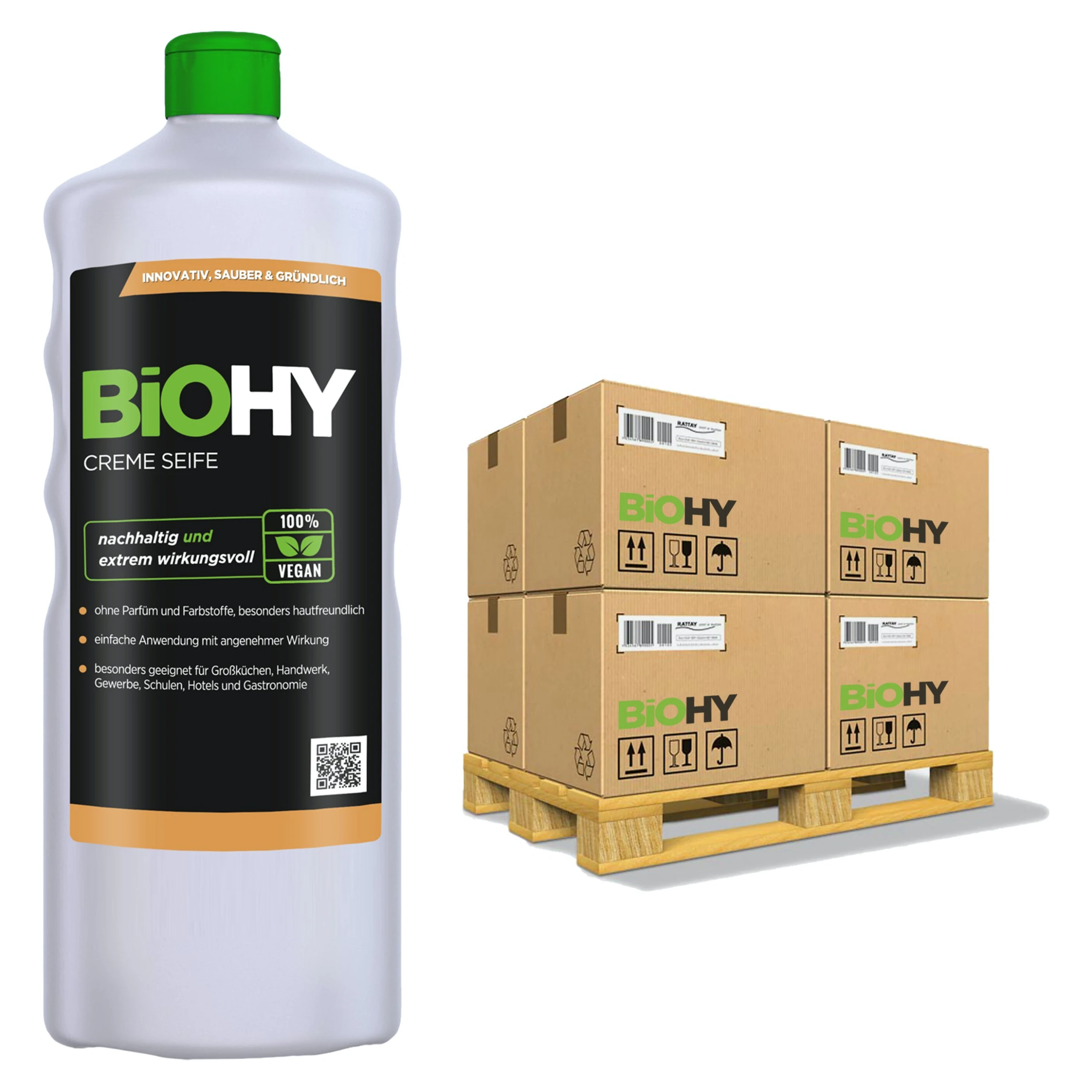 Null BiOHY Creme Seife (480x1l Flasche) | Hautschonende, Rückfettende Und Geruchsneutrale Handseife PHOSPHATFREI | Ohne Parfüm Und Farbstoffe 1 Null BiOHY Creme Seife (480x1l Flasche) | Hautschonende, Rückfettende Und Geruchsneutrale Handseife PHOSPHATFREI | Ohne Parfüm Und Farbstoffe