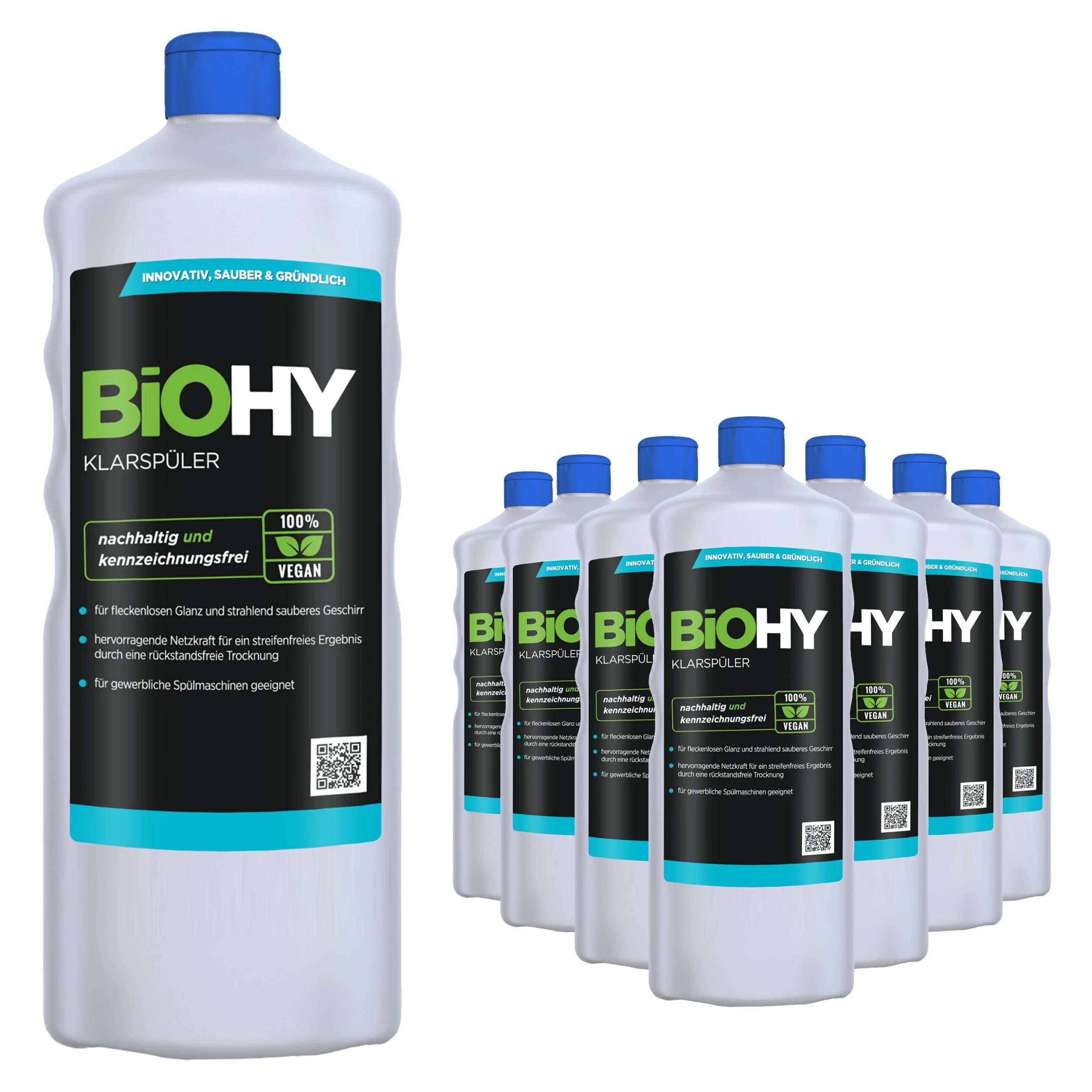 Null BiOHY Klarspüler (9x1l Flasche) | Ökologisches Hochkonzentrat | Geeignet Für Alle Spülmaschinen, Für Unschlagbaren Glanz Auf Gläsern & Geschirr 1 Null BiOHY Klarspüler (9x1l Flasche) | Ökologisches Hochkonzentrat | Geeignet Für Alle Spülmaschinen, Für Unschlagbaren Glanz Auf Gläsern & Geschirr