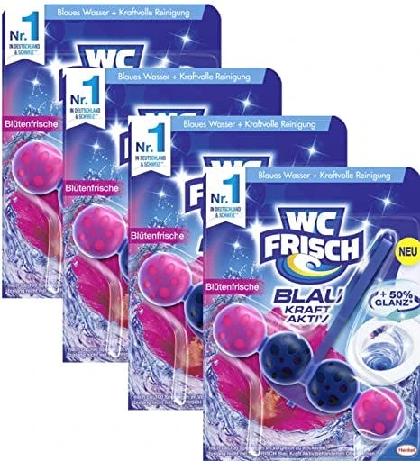 Null WC FRISCH Kraft Aktiv 4er Pack Blauspüler Farbspüler 4x1 Stück WC-Reiniger 1 Null WC FRISCH Kraft Aktiv 4er Pack Blauspüler Farbspüler 4x1 Stück WC-Reiniger