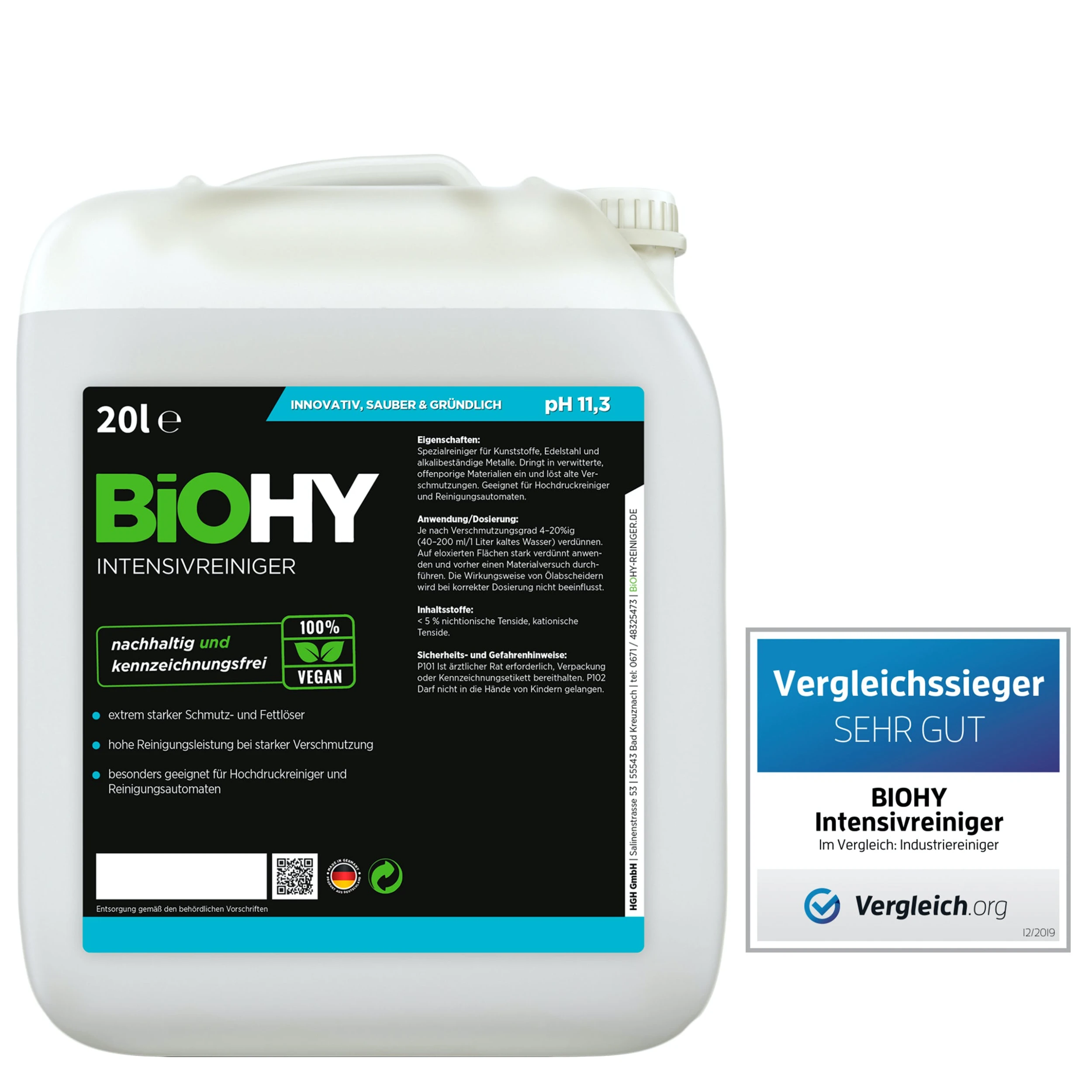 Null BiOHY Intensivreiniger Universal (480x1l Flasche) | Hochleistungs-INDUSTRIEREINIGER | Grundreiniger Ideal Für Hochdruckreiniger, Schaumarm 6 Null BiOHY Intensivreiniger Universal (480x1l Flasche) | Hochleistungs-INDUSTRIEREINIGER | Grundreiniger Ideal Für Hochdruckreiniger, Schaumarm – Bild 6