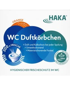 Null HAKA WC Duftkörbchen Orangenduft, 4 X 50 G