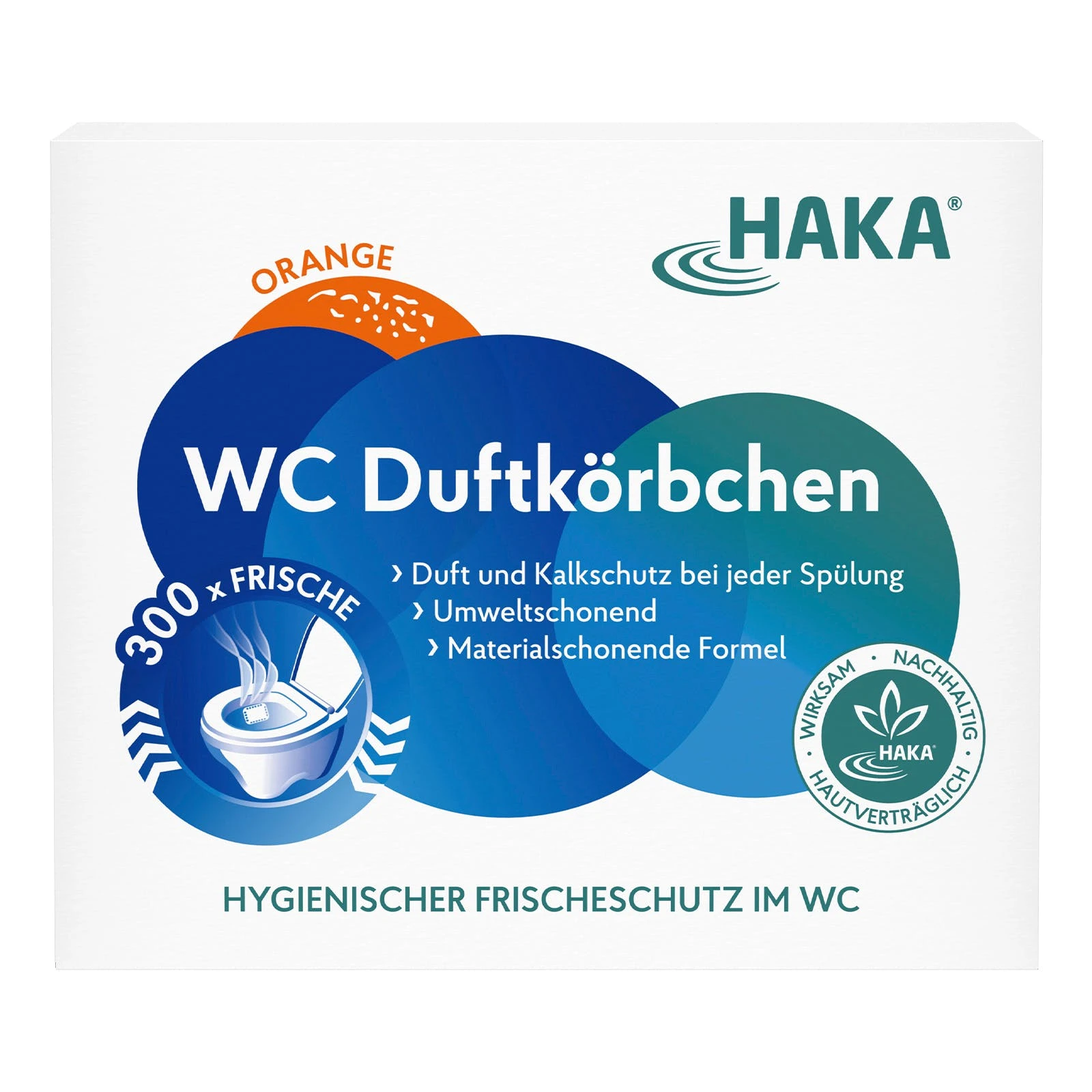 Null HAKA WC Duftkörbchen Orangenduft, 4 X 50 G 1 Null HAKA WC Duftkörbchen Orangenduft, 4 X 50 G
