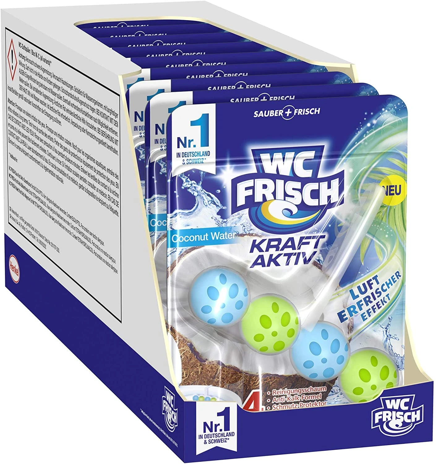 Null WC-Frisch Kraft Aktiv Duftspüler Coconut Water 10x50g WC Reiniger Reinigung 1 Null WC-Frisch Kraft Aktiv Duftspüler Coconut Water 10x50g WC Reiniger Reinigung