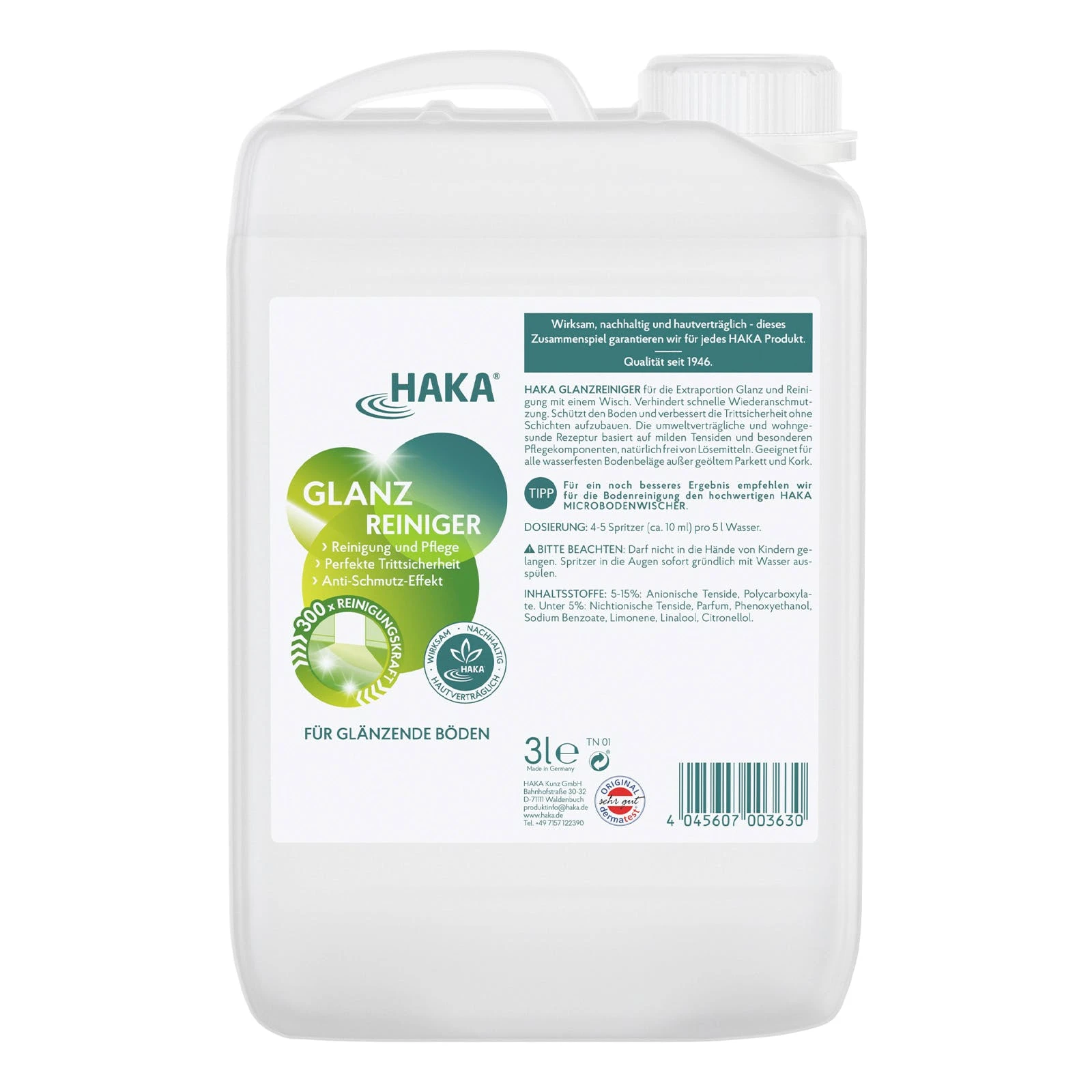Null HAKA Glanzreiniger Boden, 3 Liter 1 Null HAKA Glanzreiniger Boden, 3 Liter