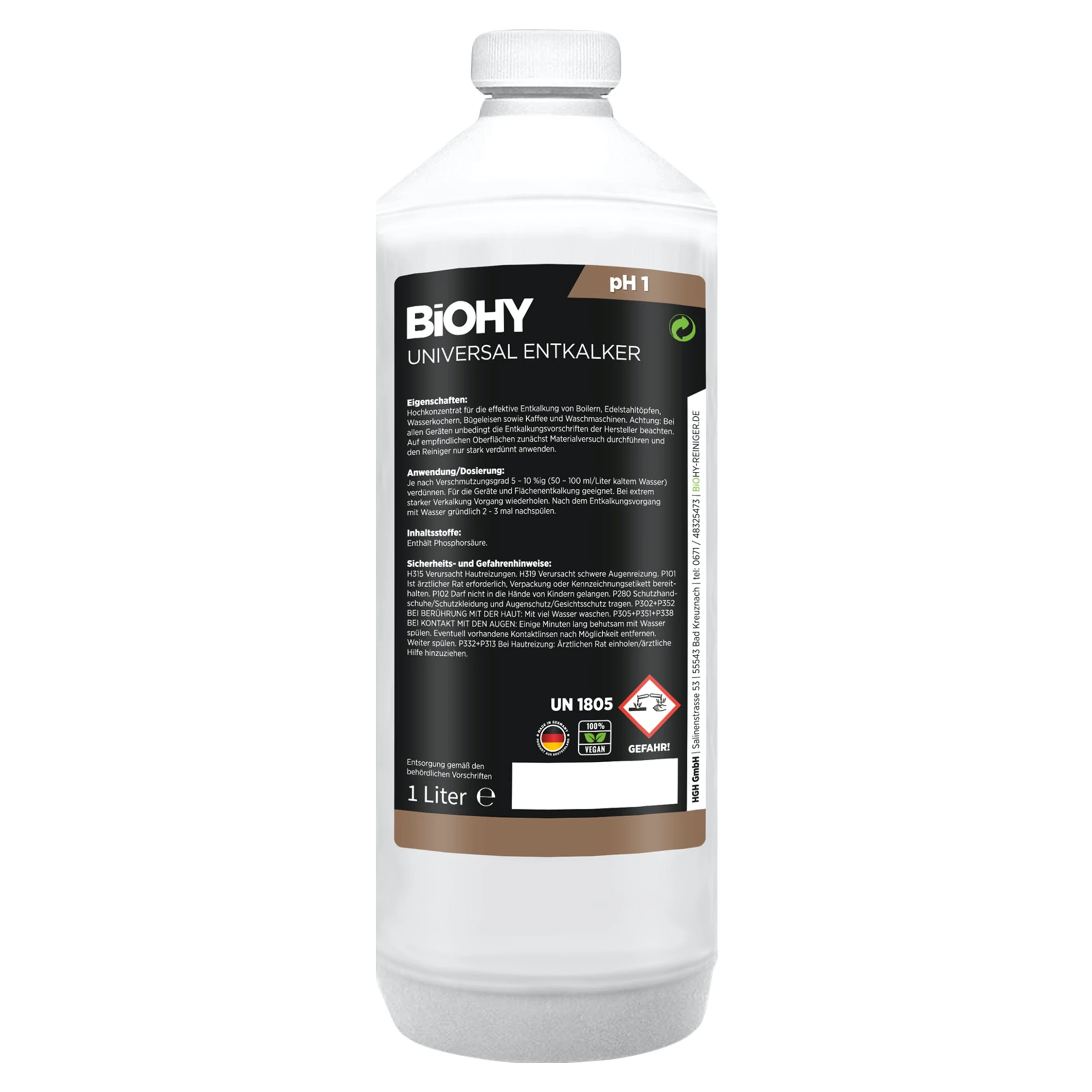 Null BiOHY Universal Entkalker (9x1l Flasche) | Konzentrat Für 20 Entkalkungsvorgänge Pro Flasche | Kompatibel Mit Allen Kaffeevollautomaten 3 Null BiOHY Universal Entkalker (9x1l Flasche) | Konzentrat Für 20 Entkalkungsvorgänge Pro Flasche | Kompatibel Mit Allen Kaffeevollautomaten – Bild 3
