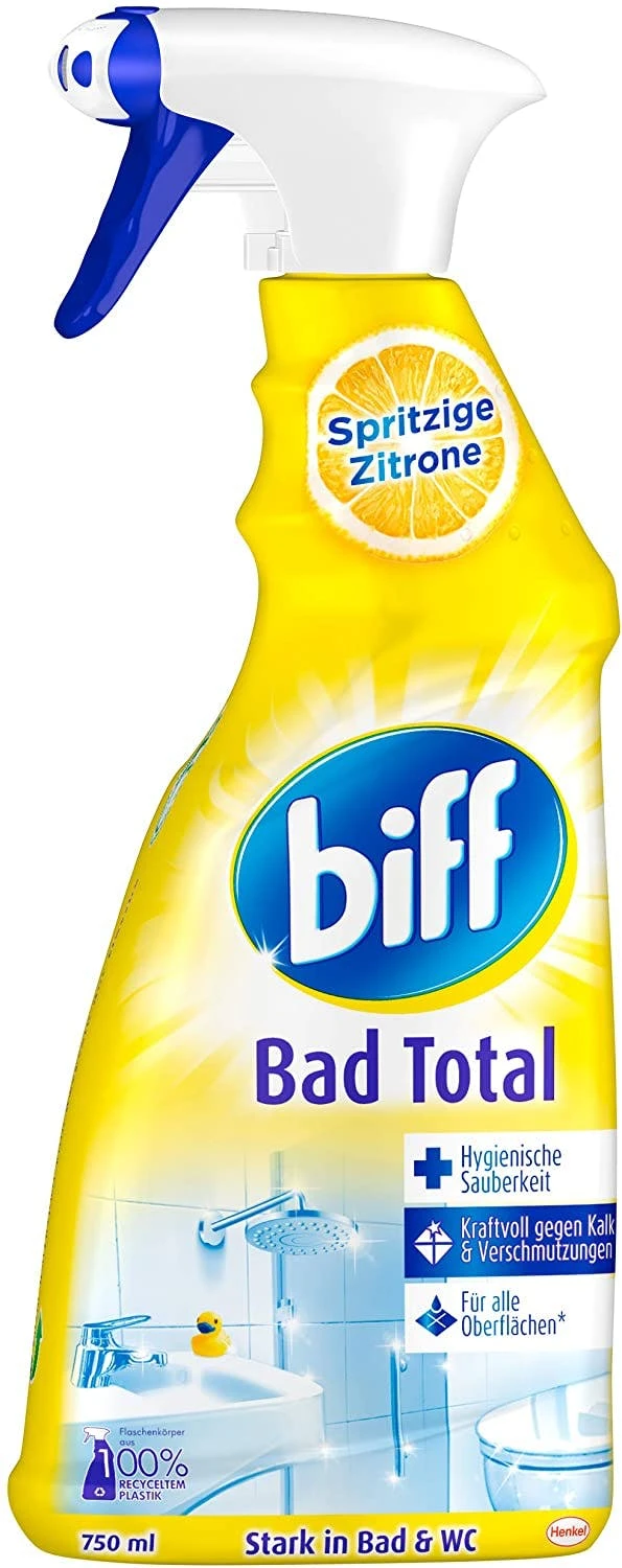 Null Biff Bad Total Zitrus Badreiniger Reiniger 4x750ml Sprühflasche Reinigungsmittel 4 Null Biff Bad Total Zitrus Badreiniger Reiniger 4x750ml Sprühflasche Reinigungsmittel – Bild 4