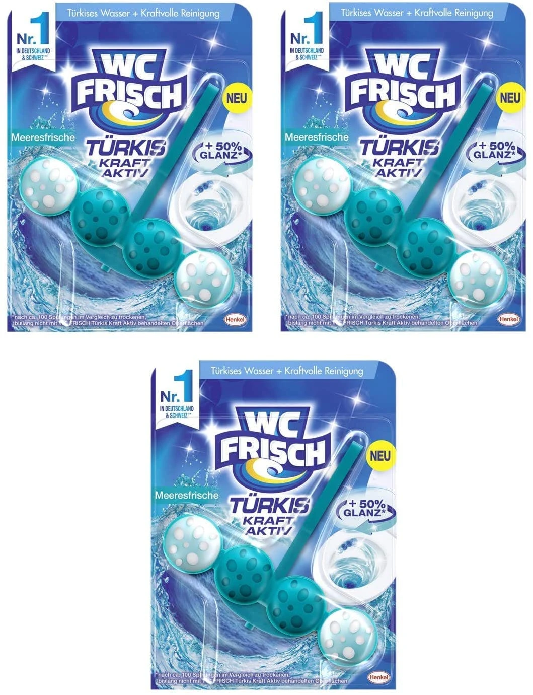 Null WC FRISCH Kraft Aktiv Blauspüler Chlor 5x150g WC Reiniger Toilettenreiniger 7 Null WC FRISCH Kraft Aktiv Blauspüler Chlor 5x150g WC Reiniger Toilettenreiniger – Bild 7
