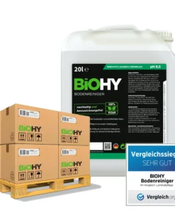 BiOHY Bodenreiniger (24x20l Kanister) | Konzentrat Für Alle Reinigungsgeräte Und Alle Hartböden | Angenehmer Geruch Und Streifenfreie Reinigung