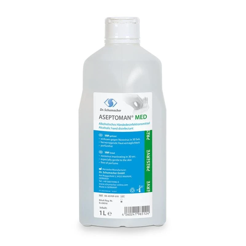 Null Dr. Schumacher ASEPTOMAN® MED Alkoholisches Händedesinfektionsmittel 500 Ml Flasche 3 Null Dr. Schumacher ASEPTOMAN® MED Alkoholisches Händedesinfektionsmittel 500 Ml Flasche – Bild 3