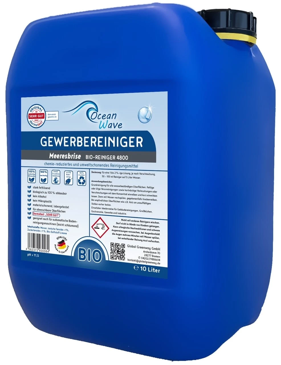 Null O³ Reiniger BIO Gewerbe 48 HD Citrus Duft 10 Liter 2 Null O³ Reiniger BIO Gewerbe 48 HD Citrus Duft 10 Liter – Bild 2