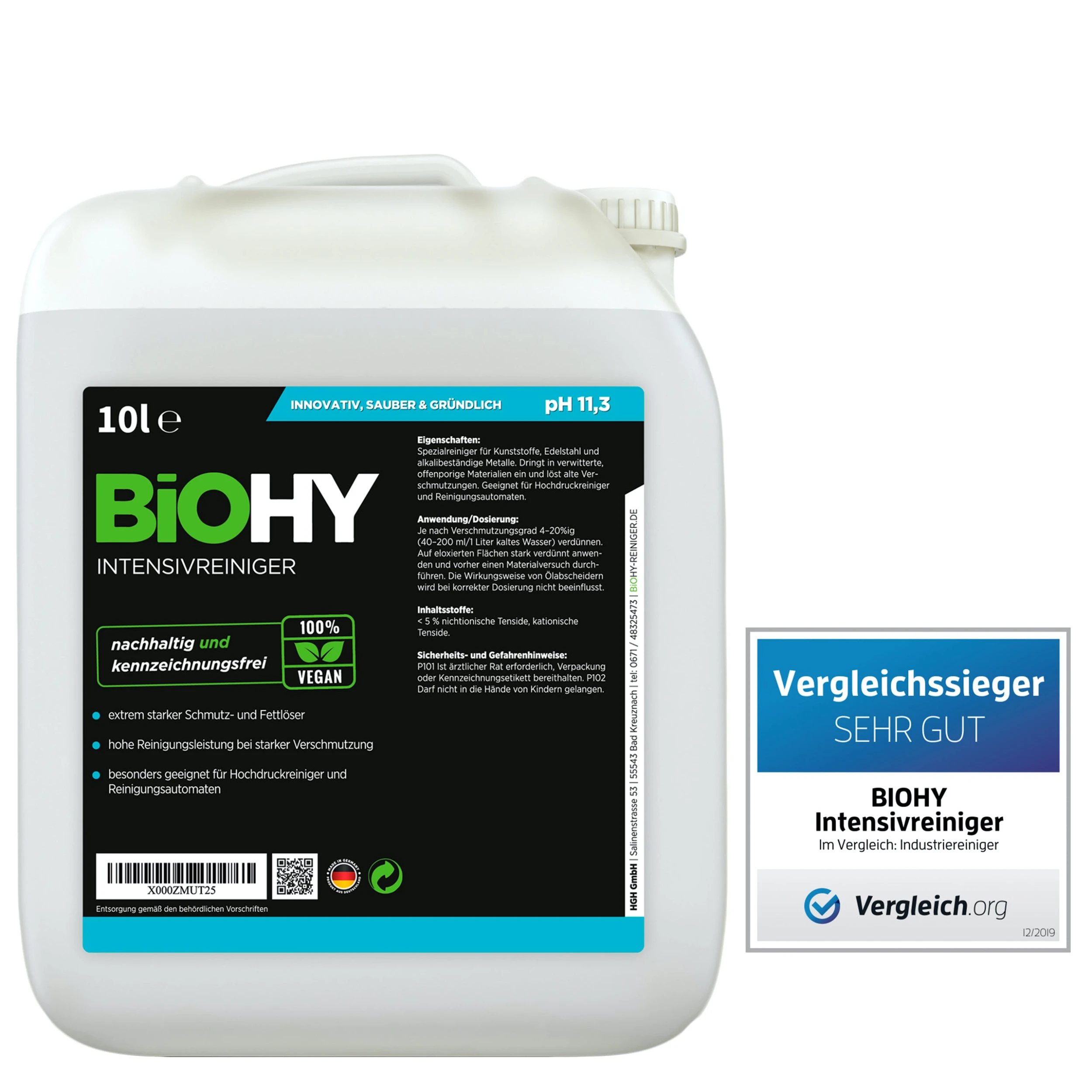 Null BiOHY Intensivreiniger Universal (24x20l Kanister) | Hochleistungs-INDUSTRIEREINIGER | Grundreiniger Ideal Für Hochdruckreiniger, Schaumarm 2 Null BiOHY Intensivreiniger Universal (24x20l Kanister) | Hochleistungs-INDUSTRIEREINIGER | Grundreiniger Ideal Für Hochdruckreiniger, Schaumarm – Bild 2