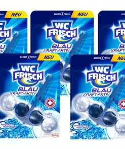 Null WC Frisch Kraft-Aktiv Blauspüler Chlor WC Reinigen Toilette 5x1 Stück Reiniger