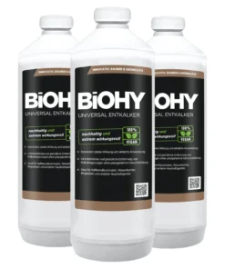 Null BiOHY Universal Entkalker (3x1l Flasche) | Konzentrat Für 20 Entkalkungsvorgänge Pro Flasche | Kompatibel Mit Allen Kaffeevollautomaten