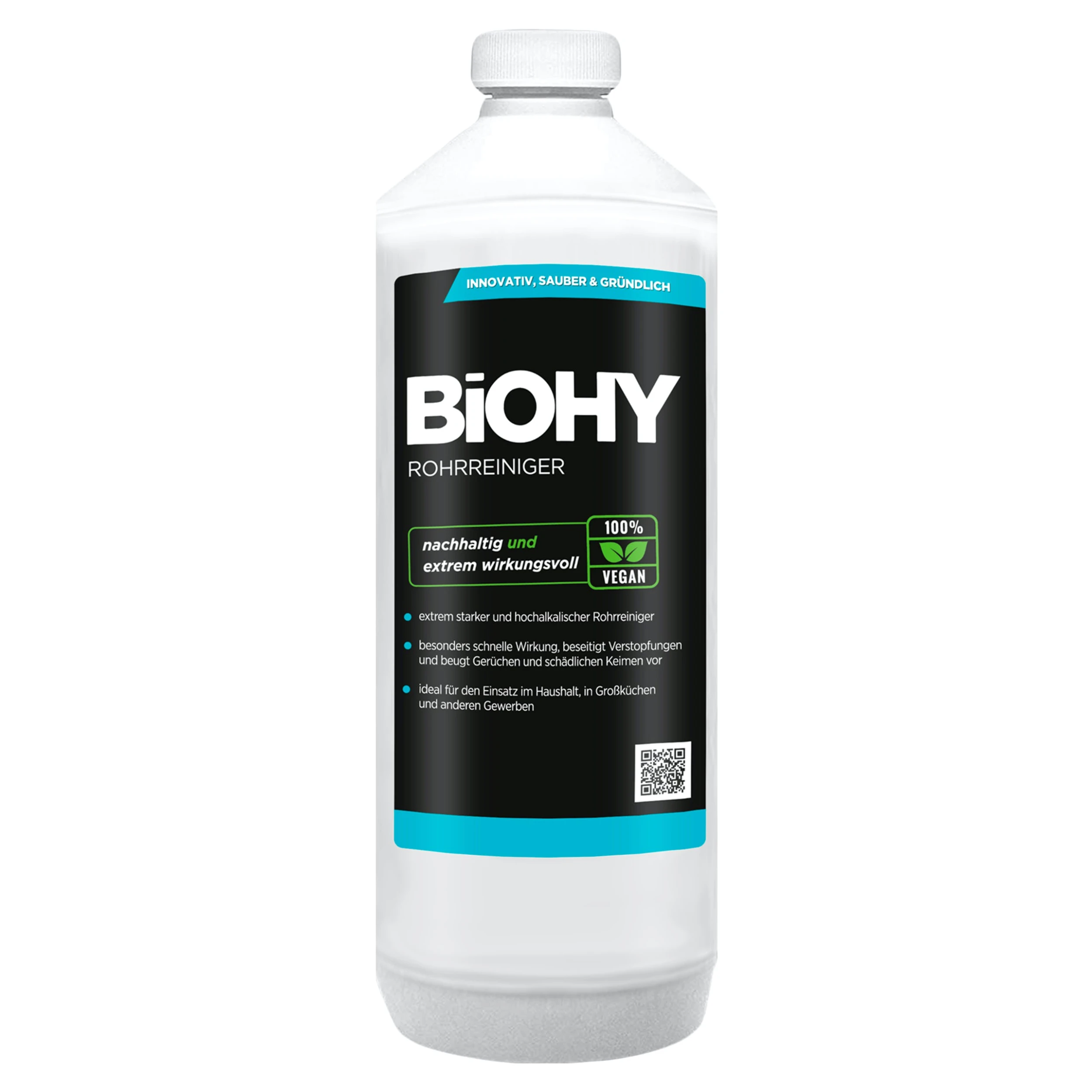 BiOHY Rohrreiniger (12x1l Flasche) | EXTRA STARK | Flüssiger, Hochkonzentrierter Abflussreiniger | Geruchsneutral | Für Alle Verstopfungen 2 BiOHY Rohrreiniger (12x1l Flasche) | EXTRA STARK | Flüssiger, Hochkonzentrierter Abflussreiniger | Geruchsneutral | Für Alle Verstopfungen – Bild 2