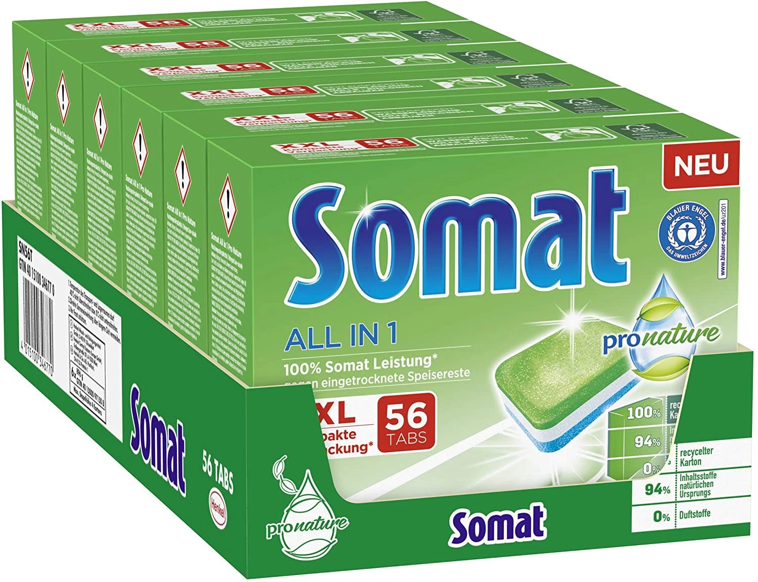 Somat All In 1 Pro Nature Spülmaschinen Tabs 6x56 Tabs Spülmittel Spülen 1 Somat All In 1 Pro Nature Spülmaschinen Tabs 6x56 Tabs Spülmittel Spülen