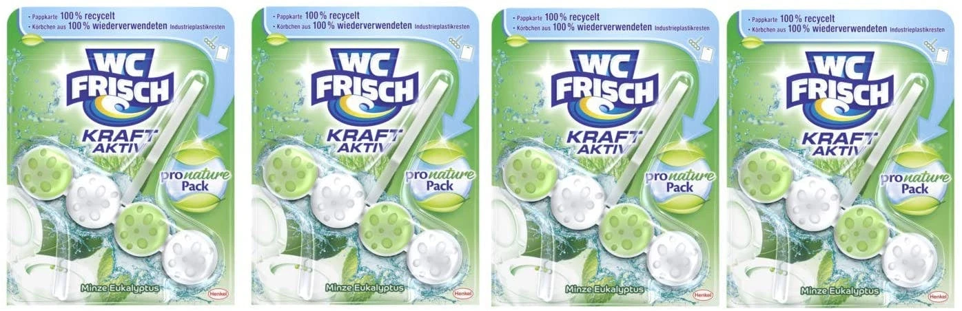 Null WC FRISCH Kraft Aktiv 4er Pack Blauspüler Ozeanfrische 4x1 Stück WC-Reiniger 7 Null WC FRISCH Kraft Aktiv 4er Pack Blauspüler Ozeanfrische 4x1 Stück WC-Reiniger – Bild 7