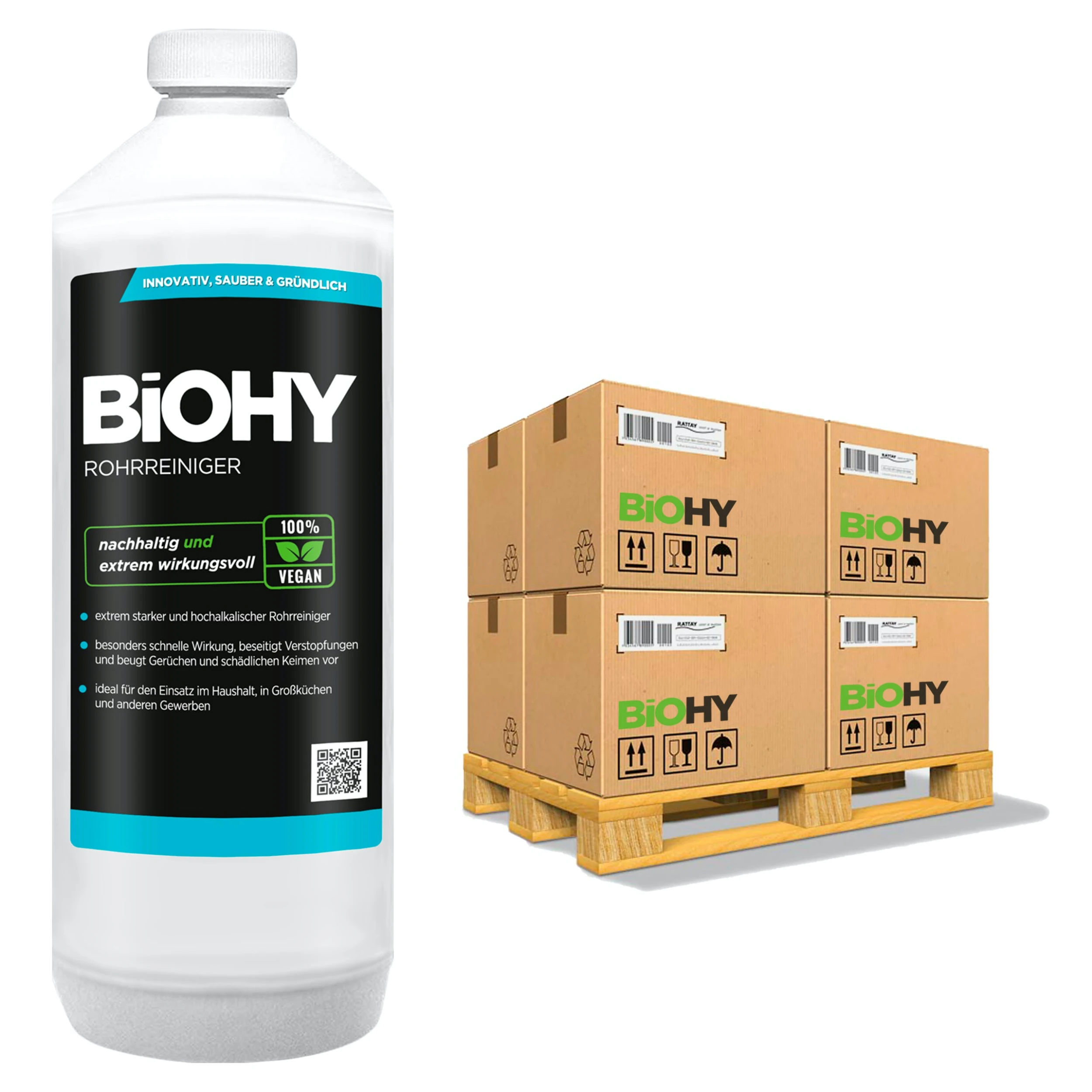 BiOHY Rohrreiniger (3x1l Flasche) | EXTRA STARK | Flüssiger, Hochkonzentrierter Abflussreiniger | Geruchsneutral | Für Alle Verstopfungen 3 BiOHY Rohrreiniger (3x1l Flasche) | EXTRA STARK | Flüssiger, Hochkonzentrierter Abflussreiniger | Geruchsneutral | Für Alle Verstopfungen – Bild 3