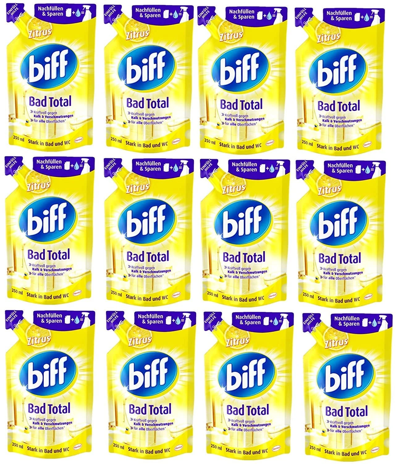 Null Biff Bad Total Zitrus Badreiniger Bad Reiniger Badezimmer 250 Ml Nachfüllpack 2 Null Biff Bad Total Zitrus Badreiniger Bad Reiniger Badezimmer 250 Ml Nachfüllpack – Bild 2