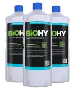 BiOHY Allzweckreiniger Konzentrat (3x1l Flasche) | Schonender Profi - Universalreiniger Für Haushalt Und Auto | Vollständig Biologisch Abbaubar