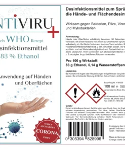 Null ANTiVIRU+ | Desinfektionsmittel 12x 100ml Aerosoldose | Handdesinfektion & Flächendesinfektion | Viruzid | Anwendungsfertig 12 Null ANTiVIRU+ | Desinfektionsmittel 12x 100ml Aerosoldose | Handdesinfektion & Flächendesinfektion | Viruzid | Anwendungsfertig -WC Frisch-Shop aaa8e0bf 2751 4487 bdac 08cc03cb0c77