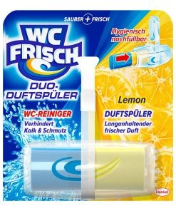 Null WC FRISCH Duo-Duftspüler Lemon WC Reiniger & WC-Duftstein 1 Stück Badreiniger