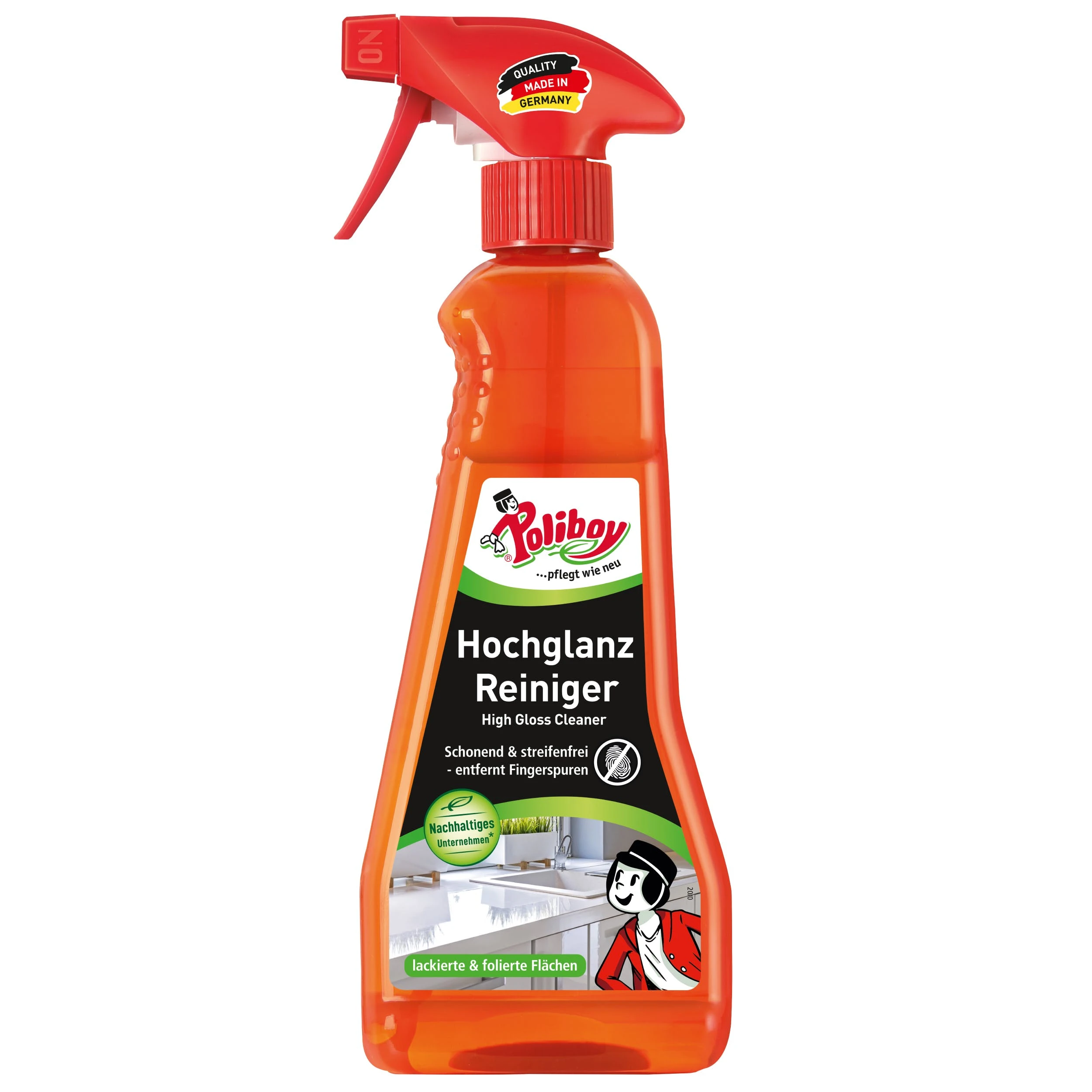 Null Poliboy Hochglanz Möbel Reiniger - Speziell Für Hochglanzflächen - Entfernt Fingerspuren Schnell Und Streifenfrei, 375 Ml - Made In Germany 1 Null Poliboy Hochglanz Möbel Reiniger - Speziell Für Hochglanzflächen - Entfernt Fingerspuren Schnell Und Streifenfrei, 375 Ml - Made In Germany