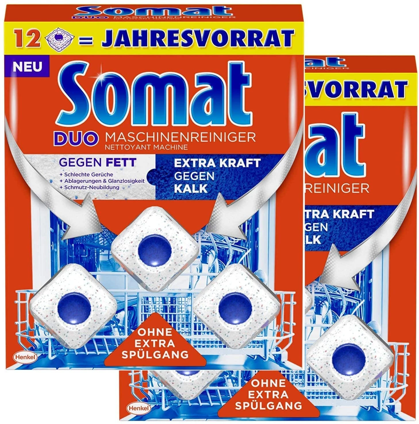 Somat Duo Maschinenreiniger Tabs Geschirrspül Reiniger 2x12 Stück Spülmittel 1 Somat Duo Maschinenreiniger Tabs Geschirrspül Reiniger 2x12 Stück Spülmittel