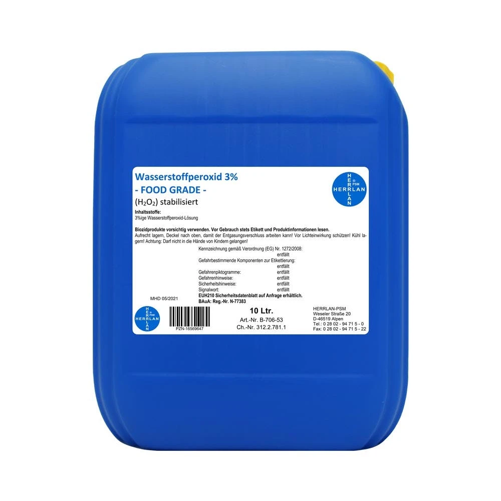 Null Wasserstoffperoxid 3% FOOD GRADE I 5 Liter I Stabilisiert I PZN-16569647 I Made In Germany 4 Null Wasserstoffperoxid 3% FOOD GRADE I 5 Liter I Stabilisiert I PZN-16569647 I Made In Germany – Bild 4