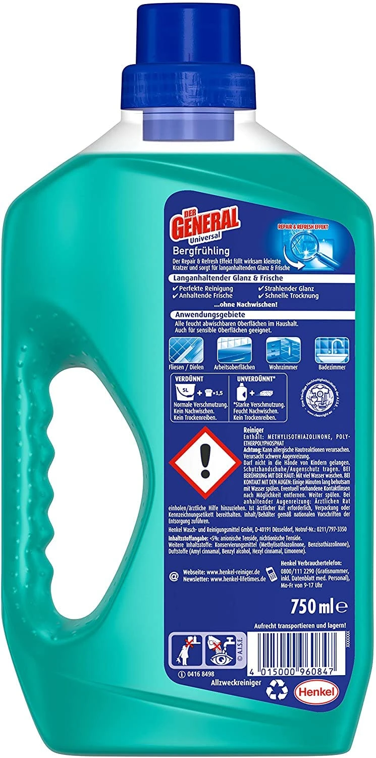 Null Der General Allzweckreiniger Bergfrühling Reinigungsmittel 750 Ml Reiniger 6 Null Der General Allzweckreiniger Bergfrühling Reinigungsmittel 750 Ml Reiniger – Bild 6