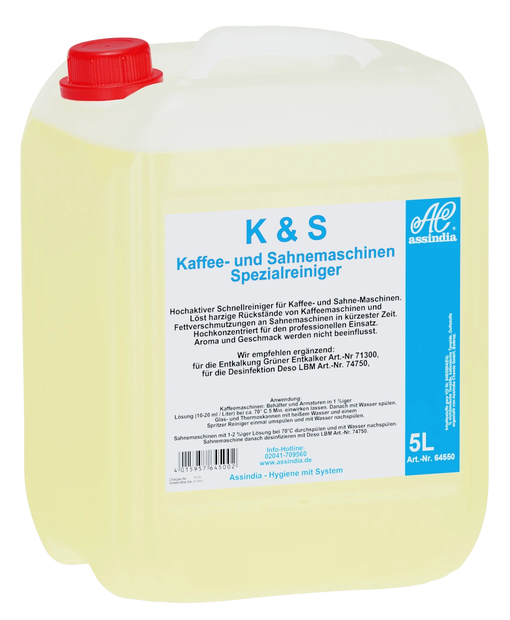 Assindia K&S Kaffee- & Sahnem.-Rein. Flüssig 1000ml 2 Assindia K&S Kaffee- & Sahnem.-Rein. Flüssig 1000ml – Bild 2