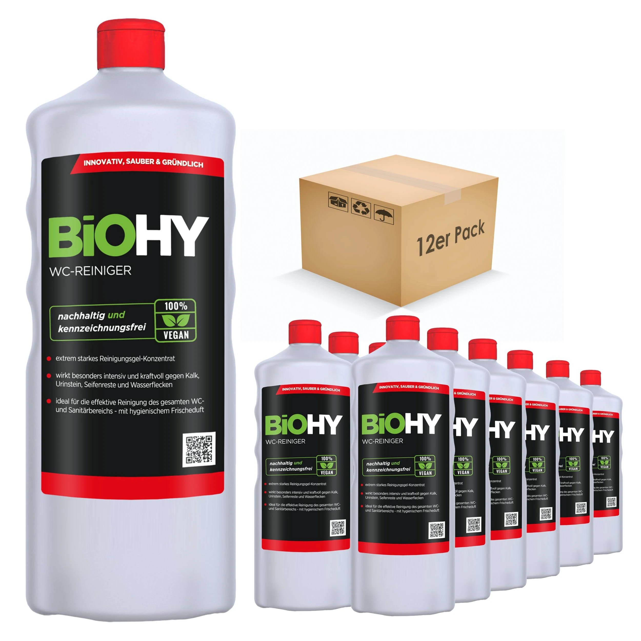 BiOHY WC-Reiniger (2x1l Flasche) | EXTRA STARK | Profi Bio Konzentrat | Dickflüssiges Reinigungs-Gel | Ideal Gegen Urinstein 3 BiOHY WC-Reiniger (2x1l Flasche) | EXTRA STARK | Profi Bio Konzentrat | Dickflüssiges Reinigungs-Gel | Ideal Gegen Urinstein – Bild 3